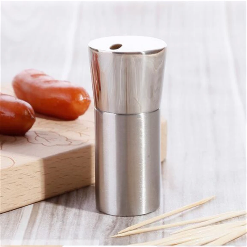 

2021 Новый Нержавеющая сталь выдвижной автоматический диспенсер для зубочисток держатель контейнер дома