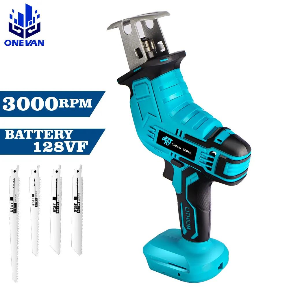

New Cordless Reciprocating Saw Portable Replacement Electric Saw Metal Wood Cutting Machine Saw Blade For Makita 18V Battery