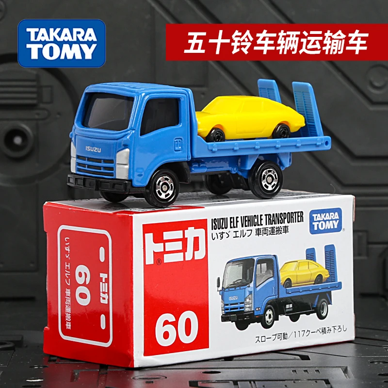 

TAKARA TOMY Genuine ISUZU ELFVEHICLE TRANSPORTER Scale 1/64 No.60 879466 Metal Vehicle Simulation Model Toys
