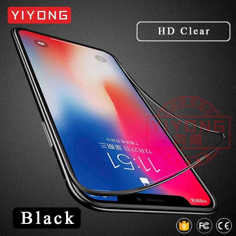 Закаленное стекло YIYONG 4D с мягкими краями для iPhone 11 Pro Max Защита экрана X XR XS iPhone11