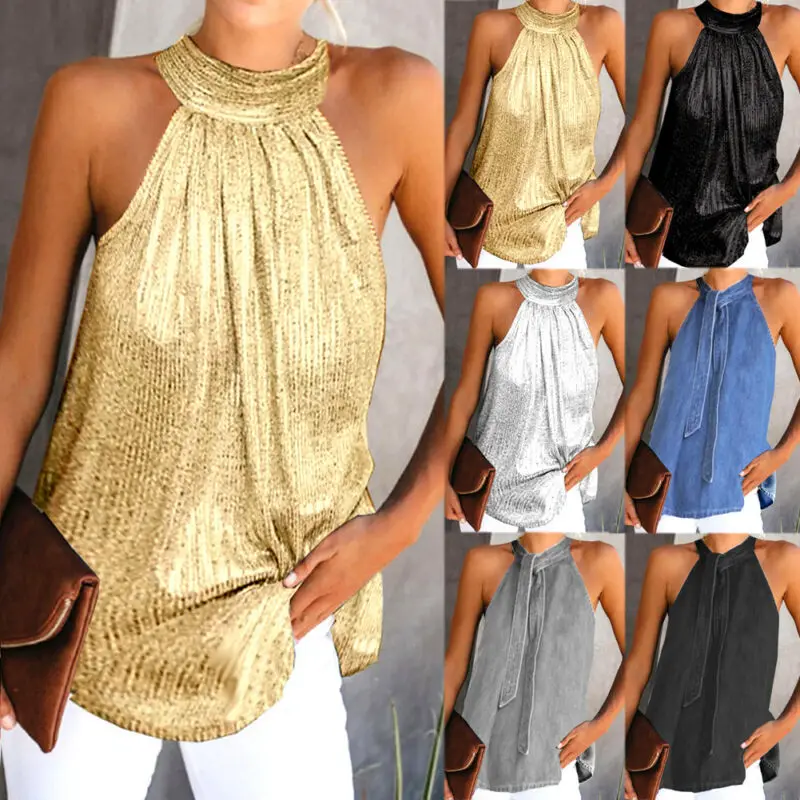 Женская водолазка без рукавов свободная футболка с открытыми плечами