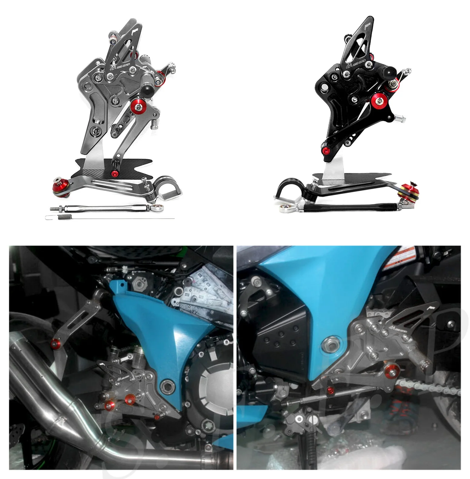 

CNC Регулируемая подставка для ног Rearsets подножки Набор для Kawasaki Z800 2013 2014 2015 2016
