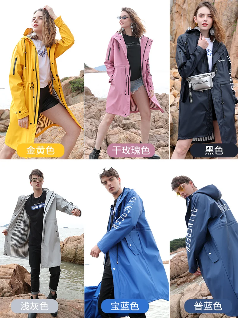 Походное мужское дождевое пальто женское водонепроницаемое длинное пончо