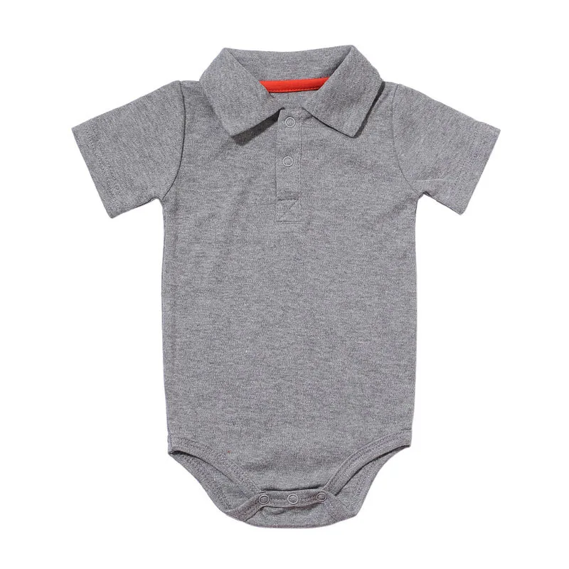 Baby Boys Rompers Summer Polo Shirt Infant Jumpsuit Solid Cotton Girls Clothing Short Sleeve Newborn Boy Clothes 8 Colors | Детская