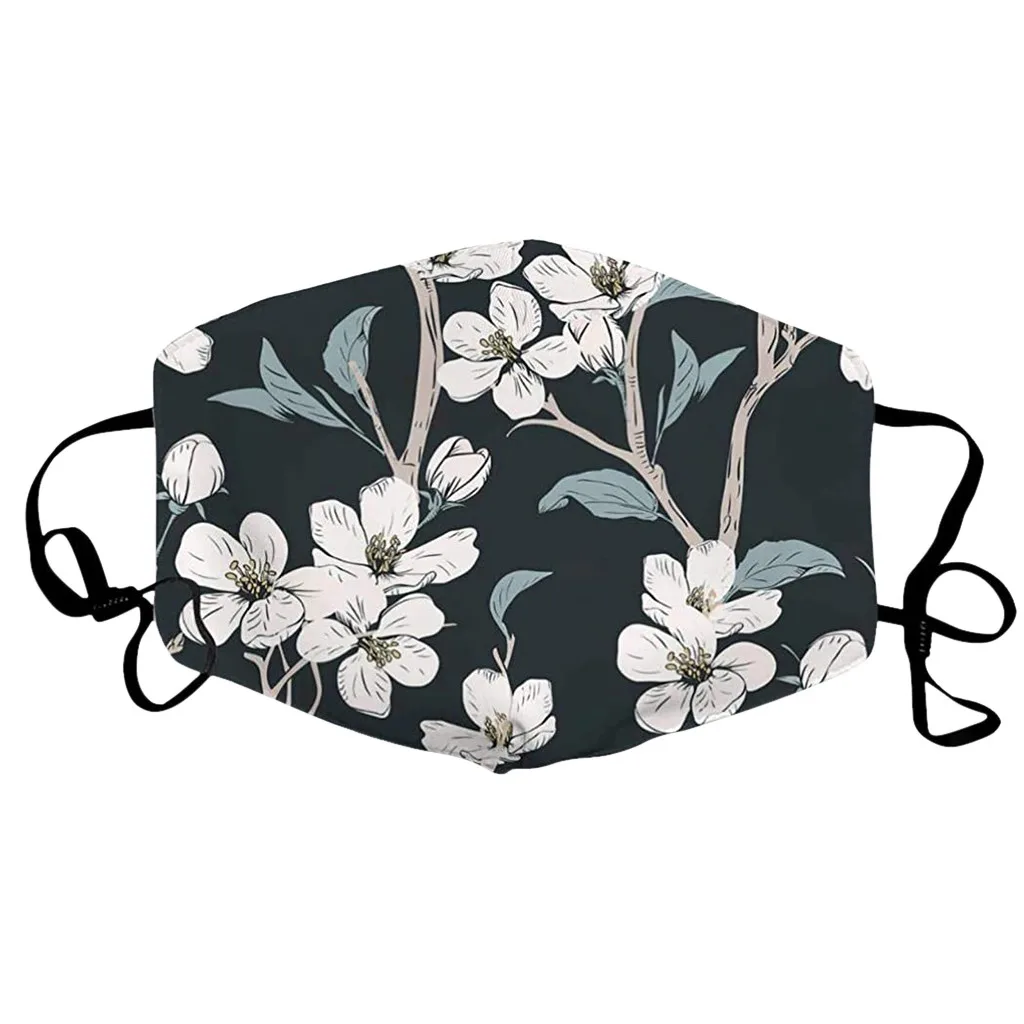 

Dust Mask 2pc Mask Filters Unisex Cartoon Printing cotoon Breathable outdoor Reusable Washable Wind coldproof PM2.5 Face Mask