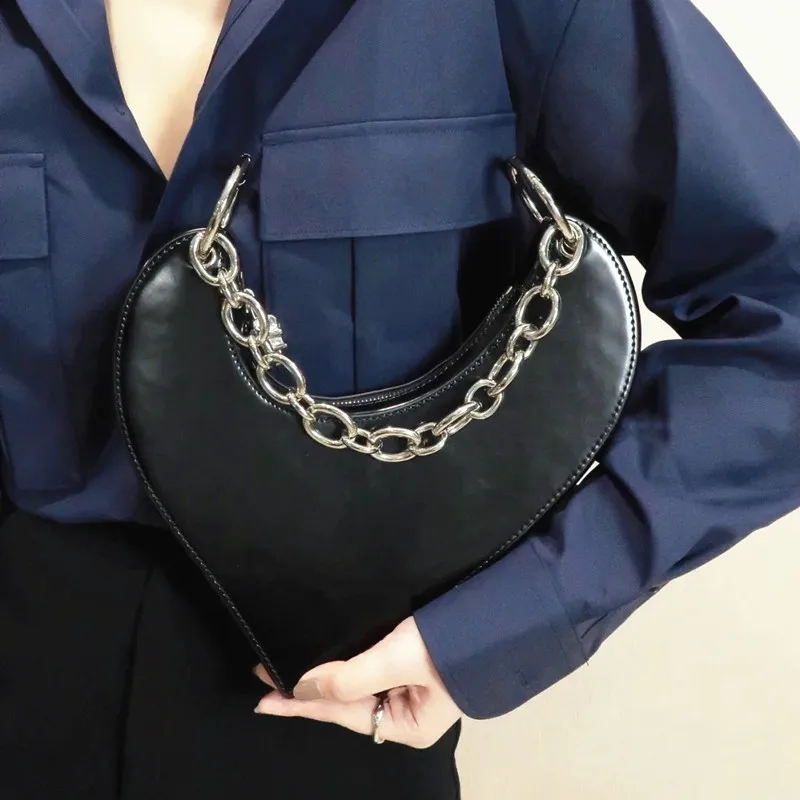 

Women Handbag Purse Love heart Shape Crossbody Bags For Women PU leather shoulder Bags Ladies Chain Messenger Bag Bolsa Feminina
