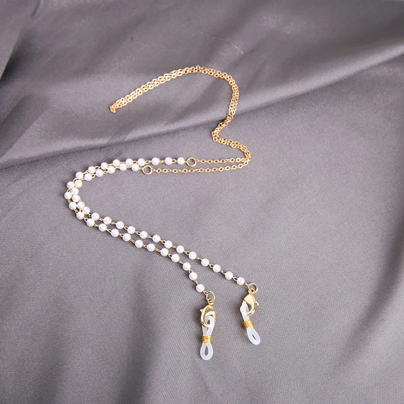 

New Fashion Sunglasses Chain Glasses Spectacles Pearl Decoration Vintage Chain Holder Cord Lanyard Necklace Eyewear Accessories