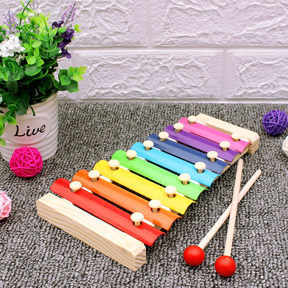 

Kids Wooden Musical Instrument Toy Baby Xylophone with 2 Mallets Music Educational Learning Toy for Children Intelligent Toy