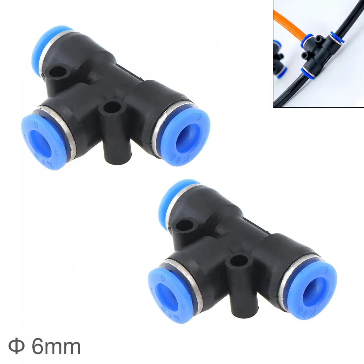 Трехсторонний пневматический быстроразъемный Т образный пластиковый воздушный