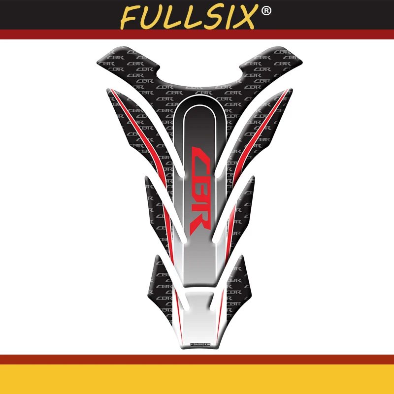 3D рыбья кость наклейки мотоцикл топливный бак коврик декоративная наклейка