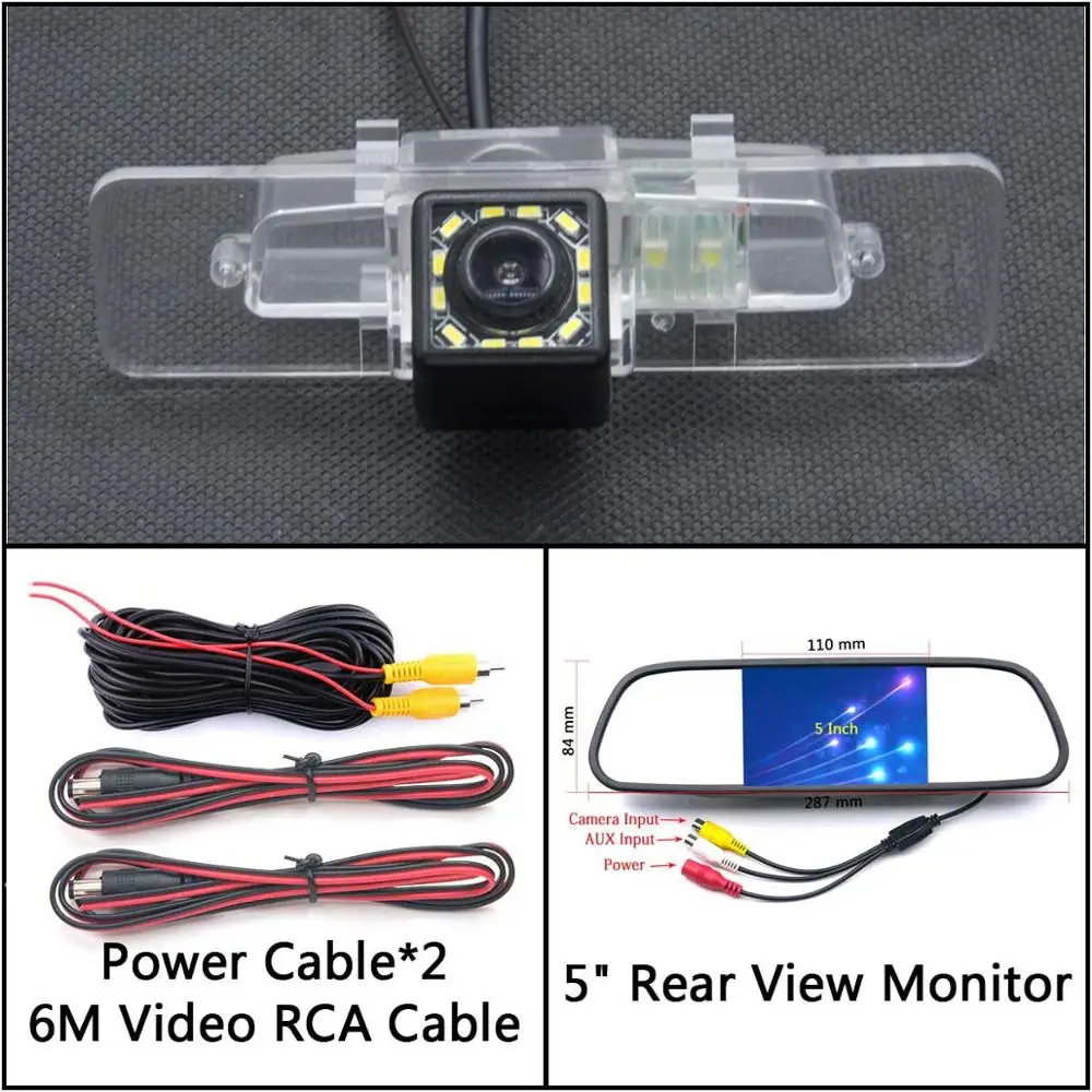 Cam N 5 inch Mirror 12 Светодиодный свет обратный вид сзади Камера для Subaru Legacy 2000 2001 2002 2003 2004 2005 2006 2007 2008 2009 2010 2011 2012 - Название цвета: Cam N 5 inch Mirror