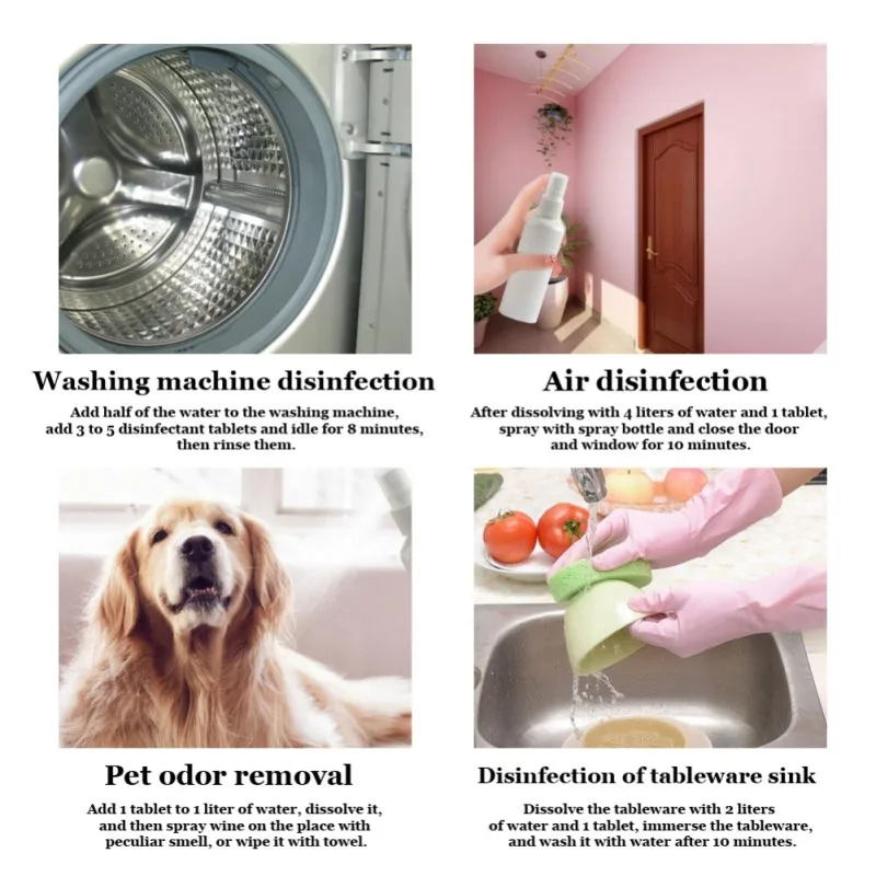 100 шт/200 шт таблетки для мгновенной дезинфекции бассейна диоксид хлора шипучие