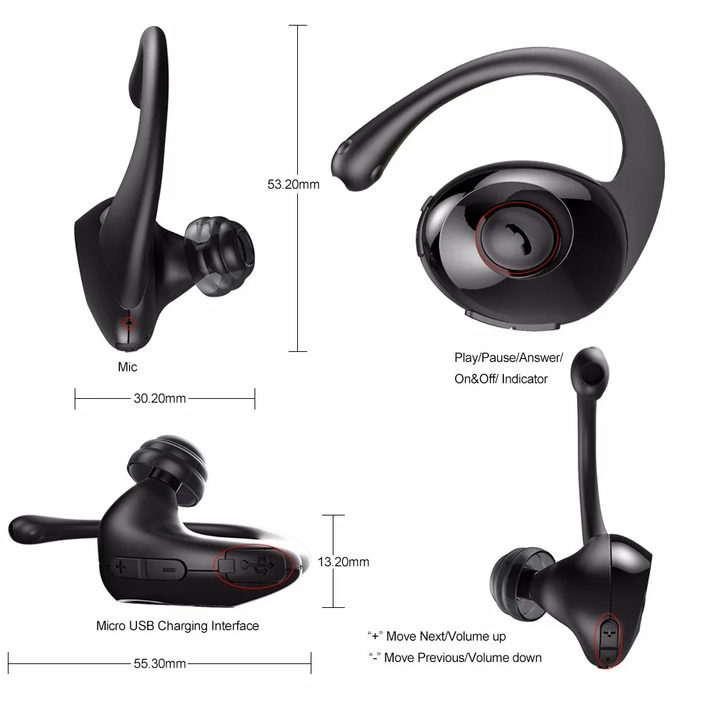 Новинка, наушники Bee, Bluetooth, Беспроводные спортивные наушники, улитка, дизайн HiFi, наушники с микрофоном, шагомером, приложение для телефона