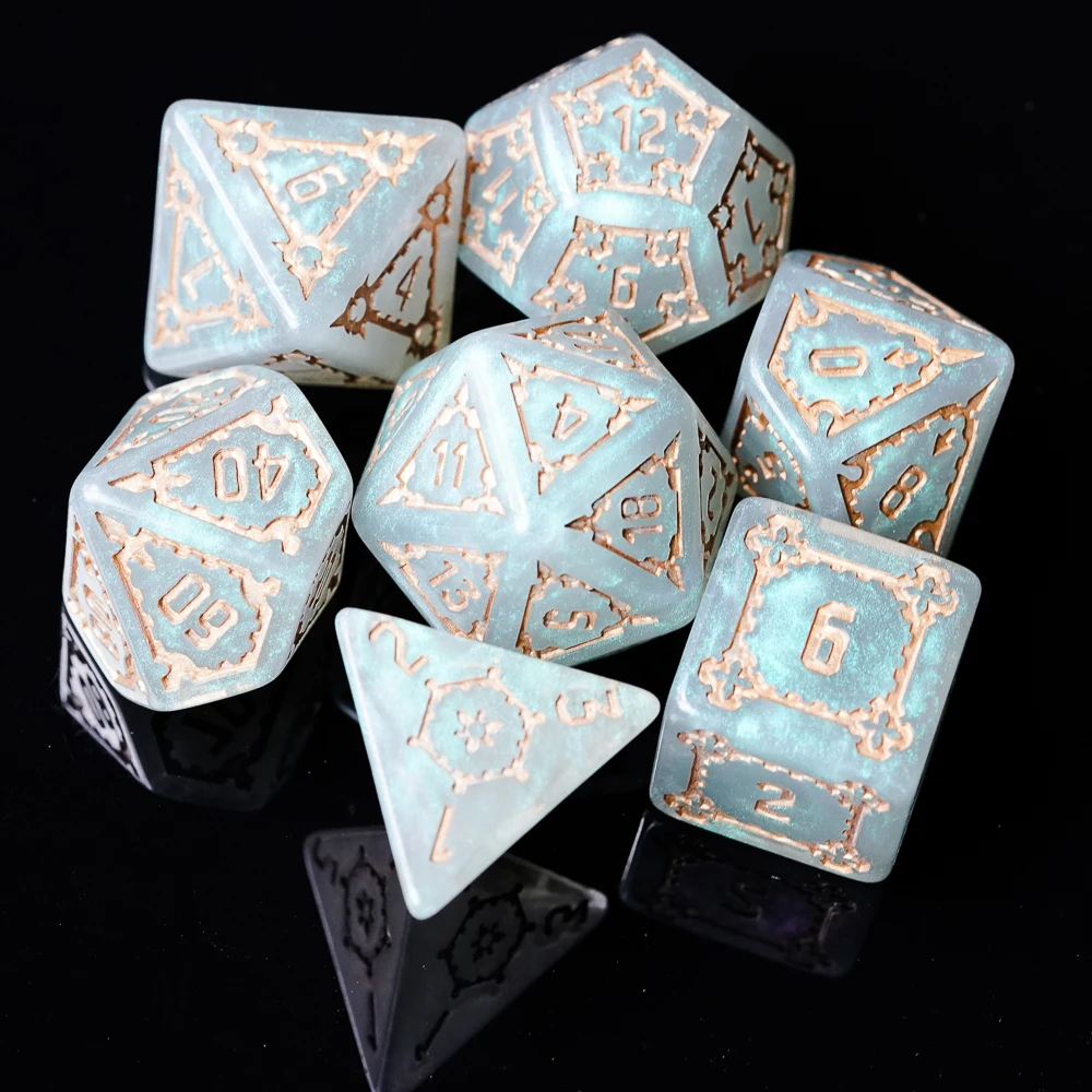 7 шт 25 мм гигантские игральные кости DND набор многогранные с кожаной сумкой D & для