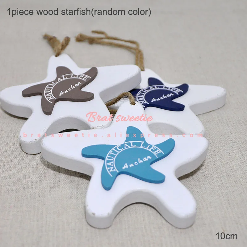 1pc Starfish pendant Nautical Mermaid Party Fishing Nets with Sea Shells and Anchor Under the Sea Decorative Background Wall Home Decoration Supplies - Цвет: 1pc Starfish pendant