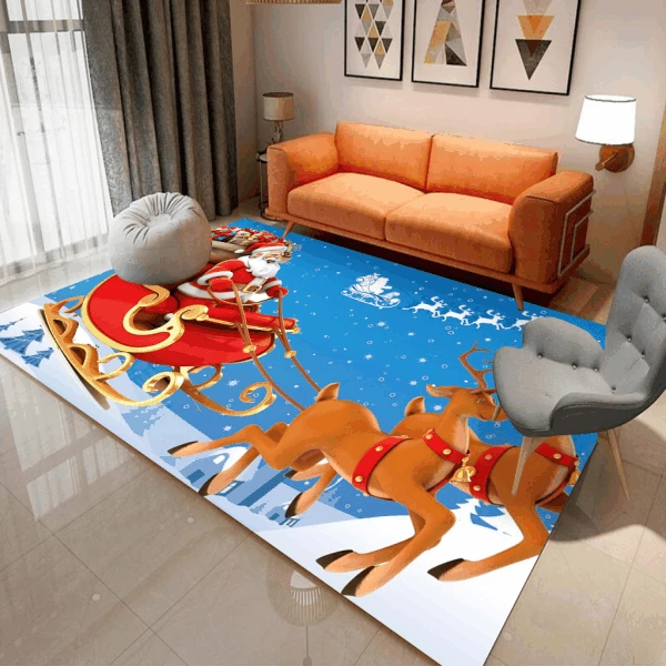 

2021 Christmas Decorations for Home Door Mat Floor Carpet Santa Snowman Rugs Navidad Ornaments New Year 2022 Gifts Natal Xmas