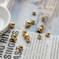 14k gold small hanging bell 6 to 10mm for diy necklaces earrings accessories jewelry and hardware
