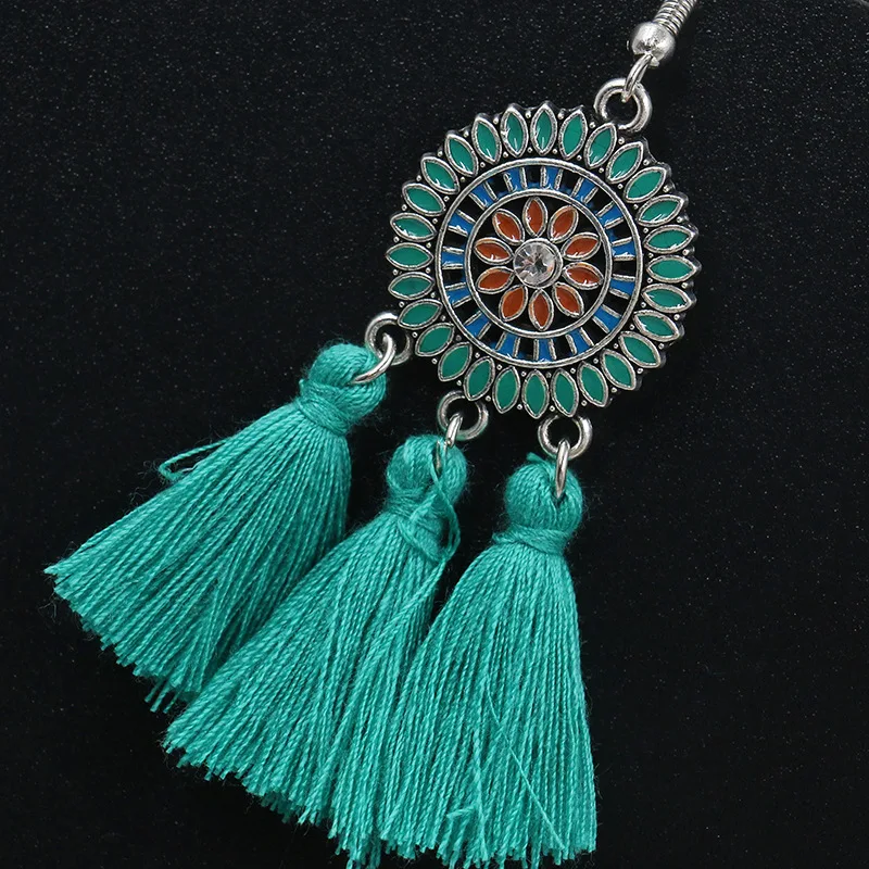 

12 Styles Bohemia Earrings Sunflowers Colorful Tassel For Women Party Anniversary Prom Wedding Jewelry Gift Accessories