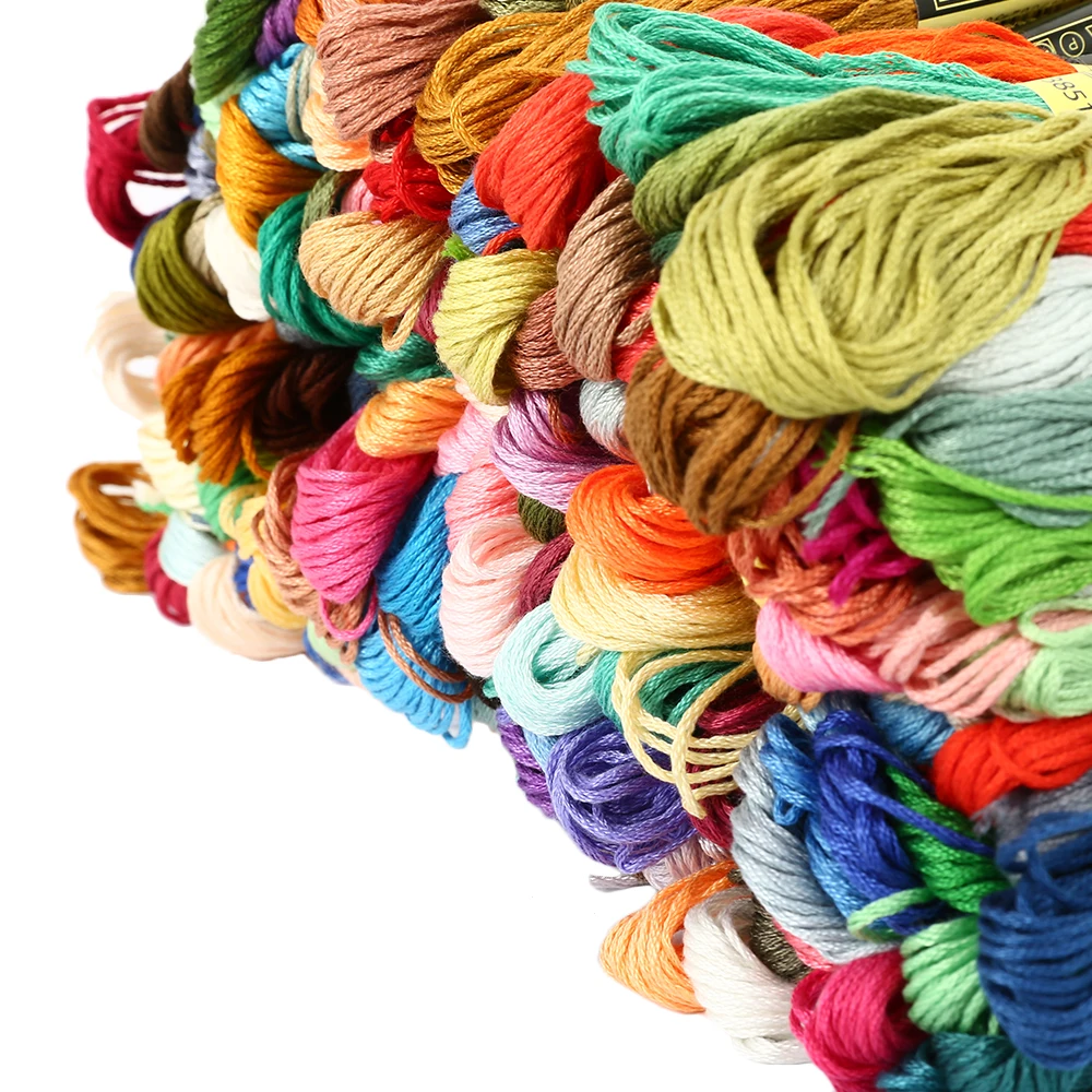 200 цветов нитки для вышивания крестиком хлопковые мотки шитья похожий Набор