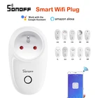 Умная розетка SONOFF S26 WiFi, ЕС, Великобритания, США, бр, таймер, пульт дистанционного управления для приложения eWelink, работает с Alexa, Google, домашний помощник