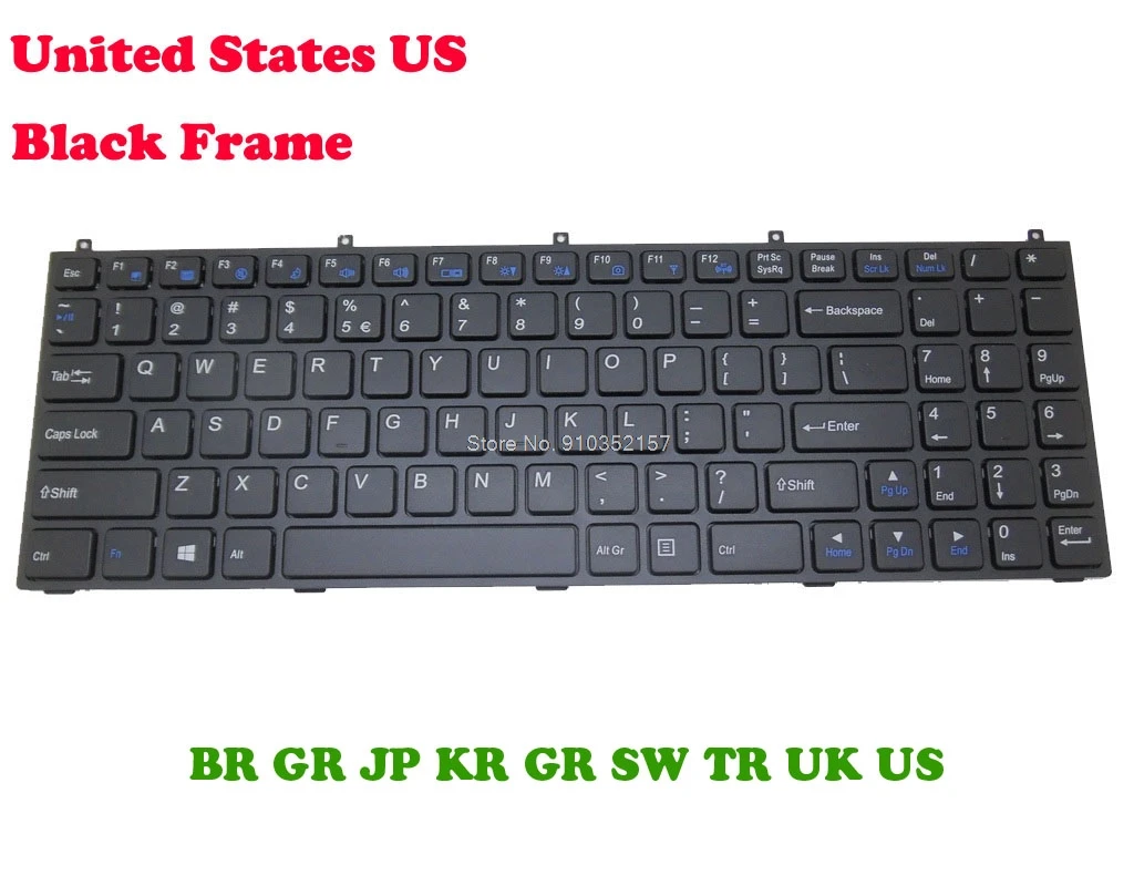 Клавиатура для ноутбука CLEVO M760CU M765CU M770CUH M775CUH M980NU P150HM P151EM1 P151SM1 P170HM P170HM3 P175EM1 P180HM E7130