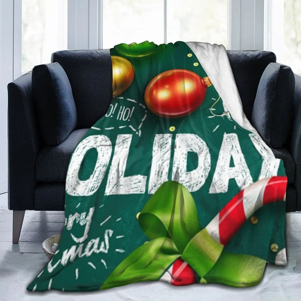 

Merry Christmas Pinetree Santa Claus Warm Cozy Fleece Blanket For Kid Adult Bed Xmas Dropship Wholesale Winter Flannel Throws