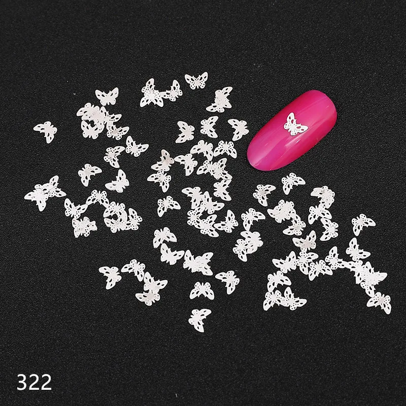 Полые серебряные розы стикеры 3D на ногти Nail Art сплав decals100шт/дизайн металлические подвески дизайн Советы Украшение аксессуаров