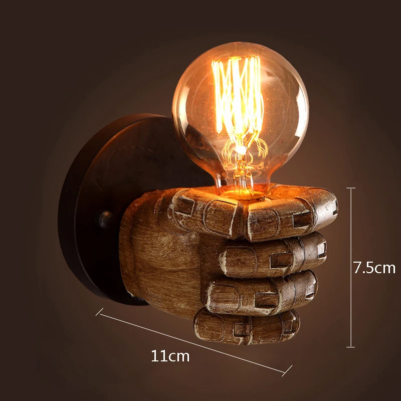 

Vintage Wall Lamps Industrial Sconce Wall Lights Fist Wandlamp For Storefront Bedroom Light Fixtures Retro Lamparas De Pared
