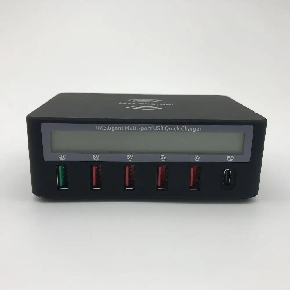 Зарядная Станция BEESCLOVER Smart с 6 портами и usb-хаб быстрая зарядка QC3.0 PD протокол 18W2.4A