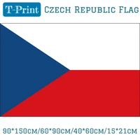 5pcs flag 90150cm6090cm4060cm1521cm czech republic polyester national flag for sports meeting games gift olympiad