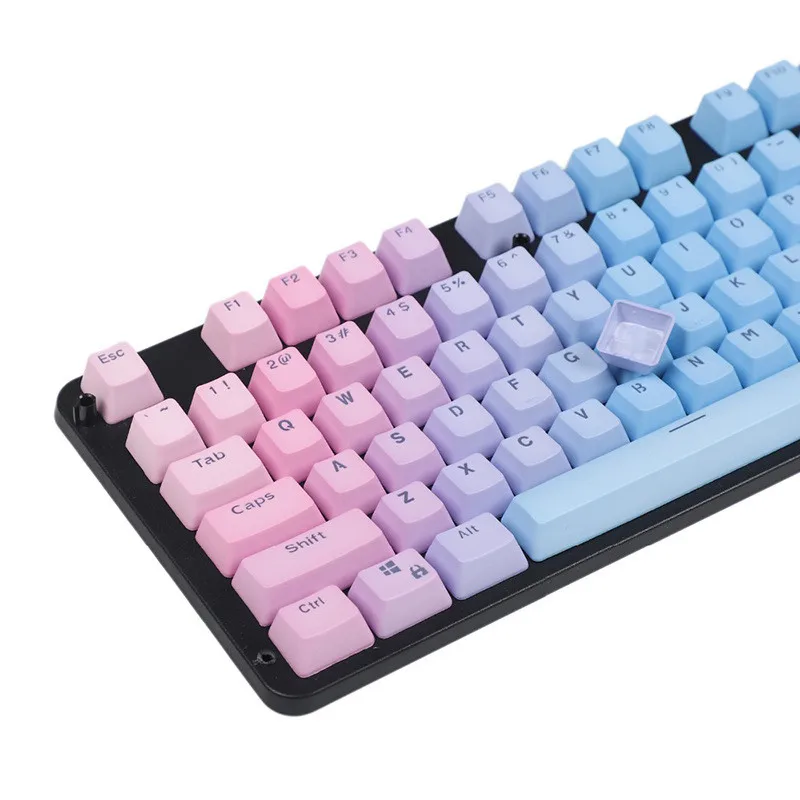 

Blue Enchantress Pink OEM Height Backlit Double Shot 104 Keys PBT Keycaps For Mechanical Keyboard