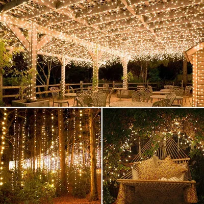 

Outdoor 10M 100LEDs 20M 200LEDs Solar LED String Fairy Lights Flash Waterproof for Christmas Garden Wedding Decoration