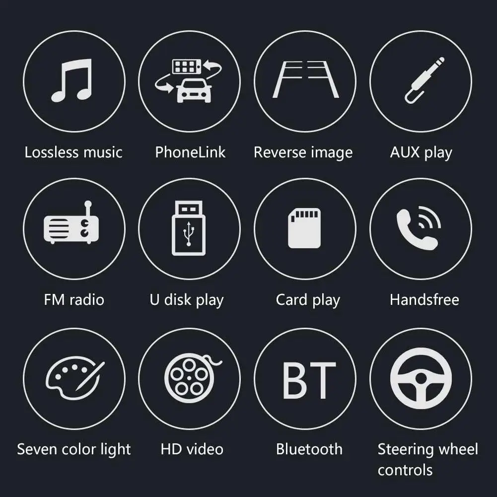 7 дюймов Автомобильный Радио Стерео мультимедийный плеер Bluetooth камера MP4 MP5 FM AUX USB