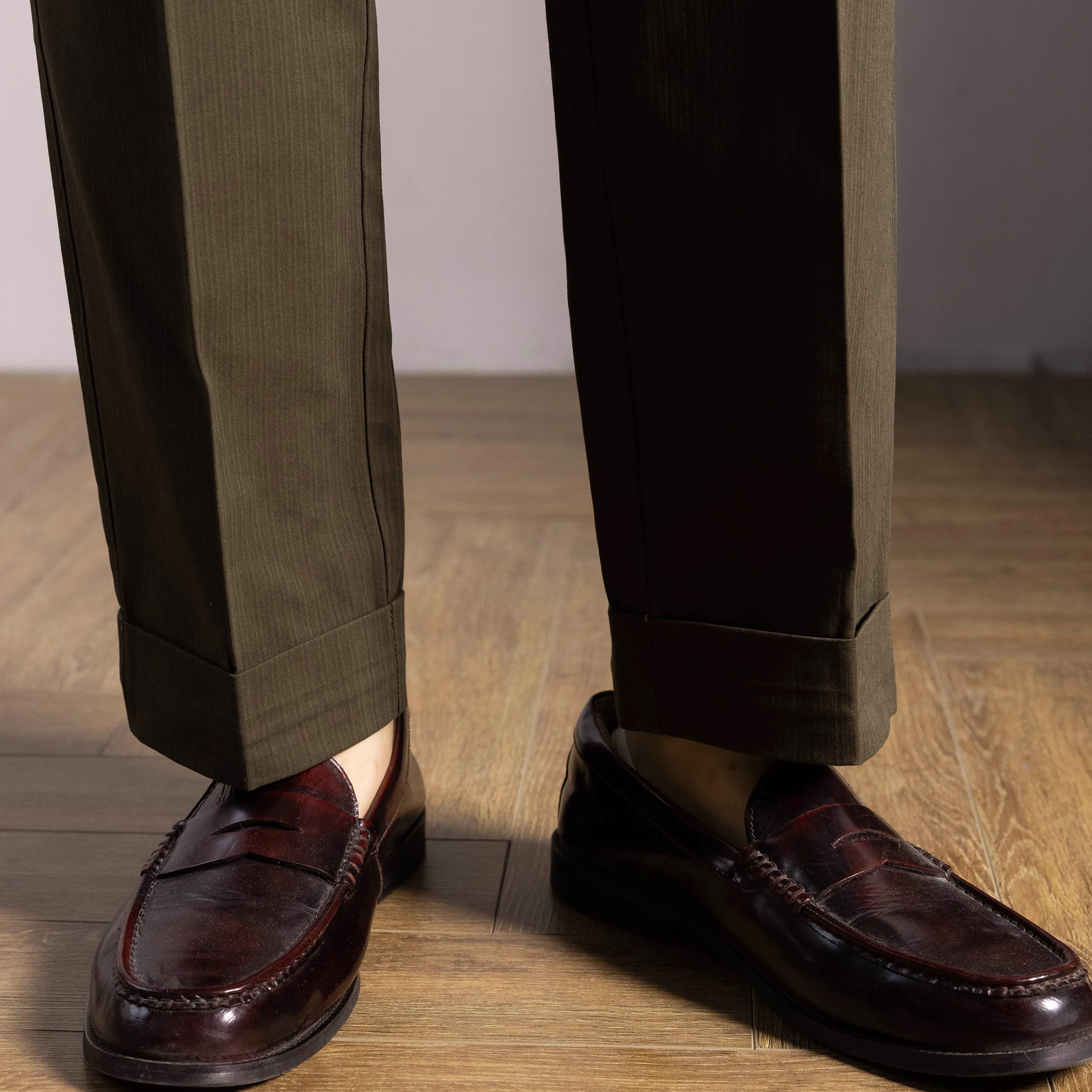 CK-0022 RedTornado Super Quality High Waist Washed Pants Sanforized Herringbone Cotton Naples Chino 11oz