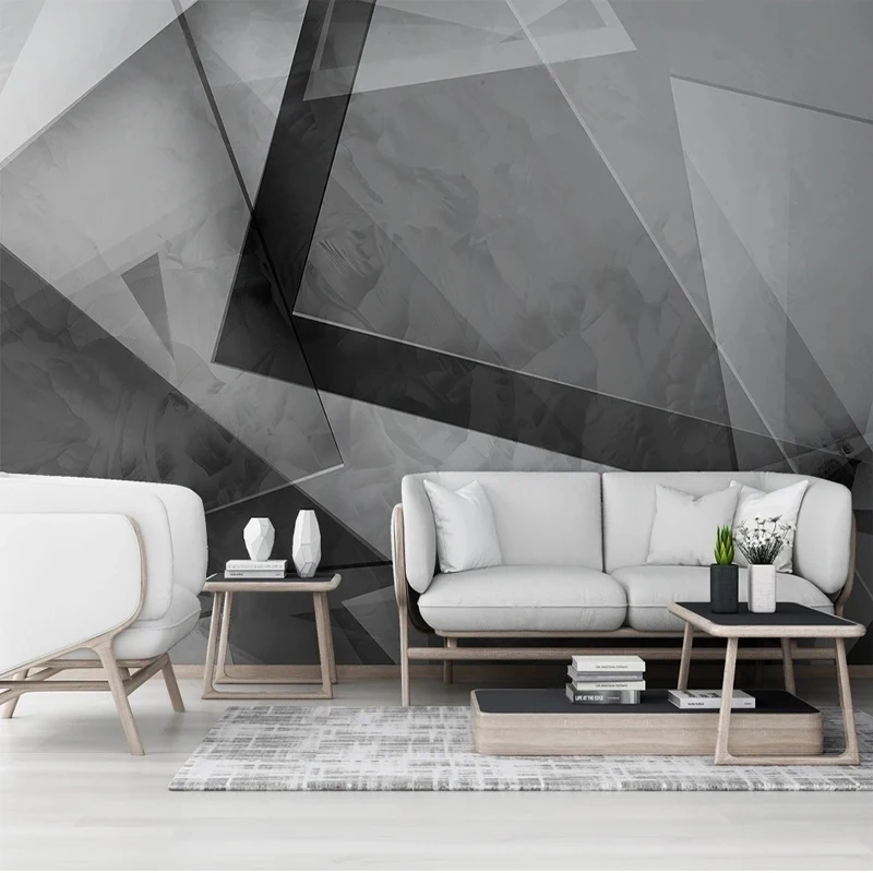 

Custom 3D Modern Minimalist Geometric Microcrystalline TV Background Wall Mural Wallpapers Papel De Parede Painting Home Décor