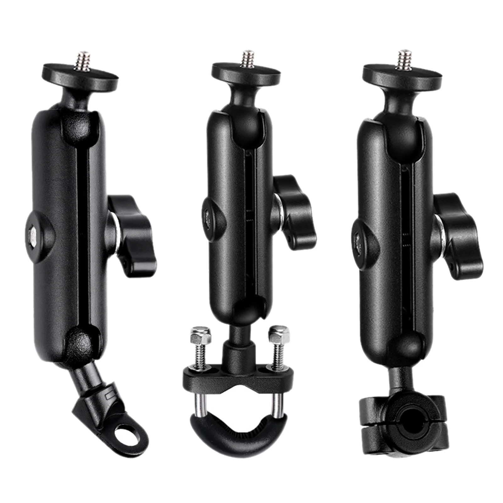 

Aluminum Bracket Mount Holder for GoPro Action Camera with 360 Swivel Photography Ball-Head 1/4' Threaded Screw