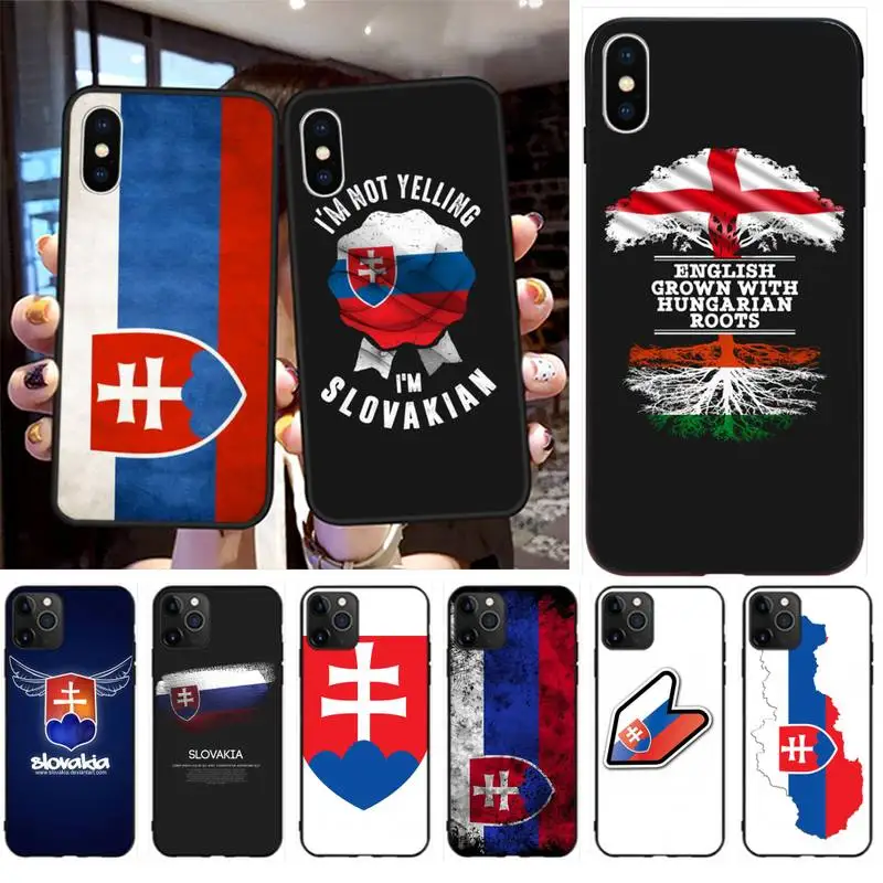

Slovak Slovakia Flag DIY Luxury Phone Case For IPhone 11 Pro XS MAX 8 7 6 6S Plus X 5S SE 2020 XR Case