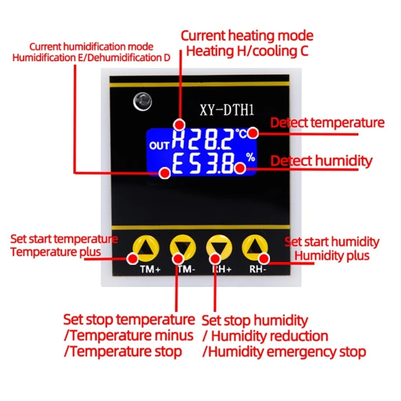 Temperature Humidity Controller Humidistat Thermometer Hygrometer Control Switch |