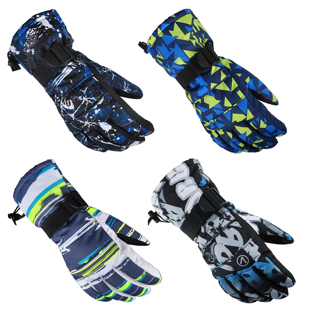 

Men's Ski Gloves Waterproof Winter Sonw Warm Fleece Motorcycle Gloves Snow Gloves Warm Windproof Snowboard Skiing Cycling Glove