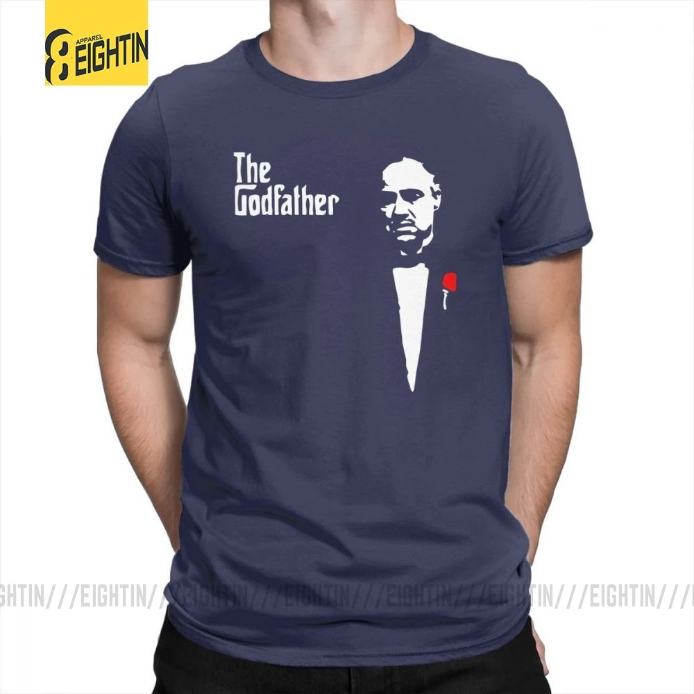 Gomorra godorra Godfather футболки с круглым вырезом мужские хлопковые футболки повседневные с коротким рукавом популярного размера плюс дышащие - Цвет: Тёмно-синий
