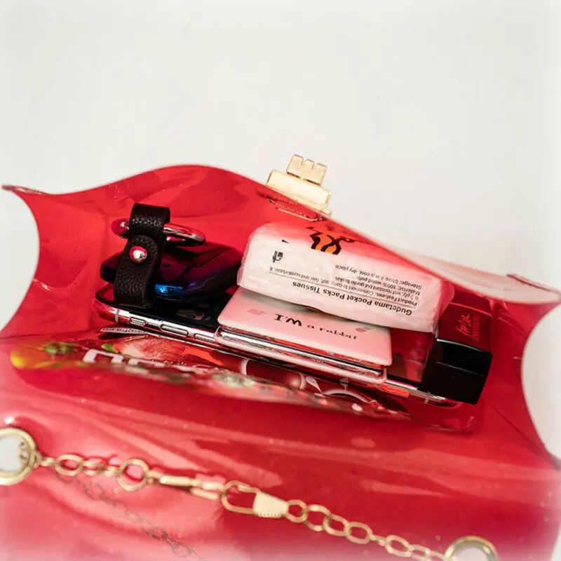 Модные женские сумки прозрачная железная сумка из ПВХ тоут через плечо