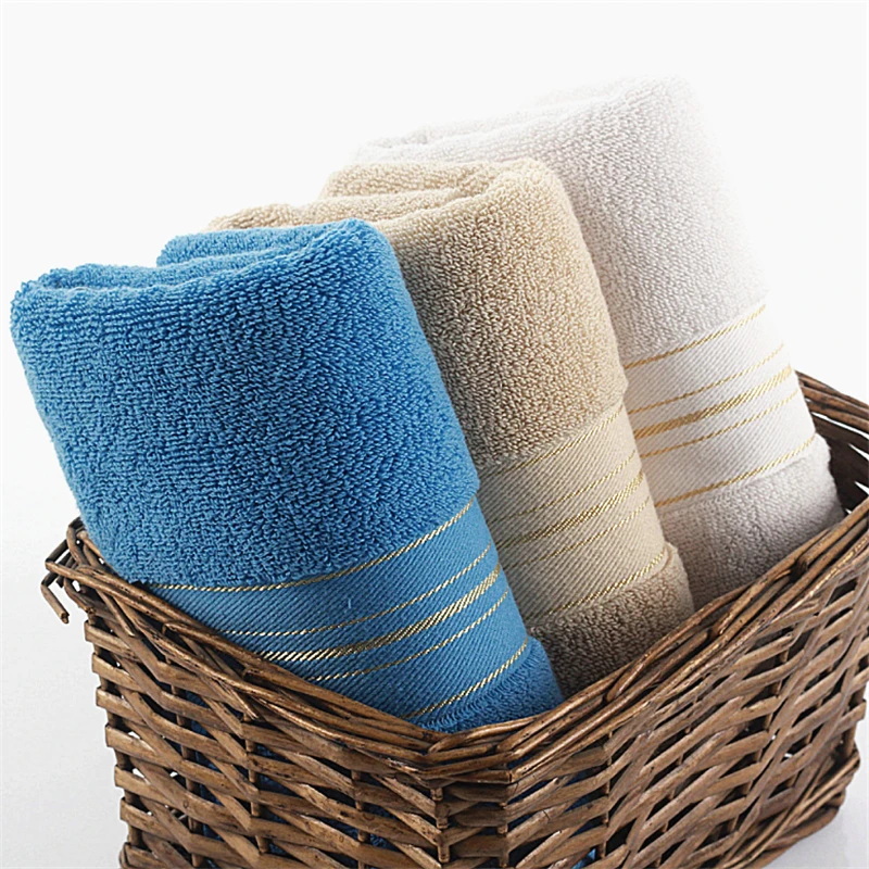 

3 Pcs Cotton Face Cleaning Towels Stripe Bathroom Super Absorbent Hand Towel Adult Soft Comfortable Towels