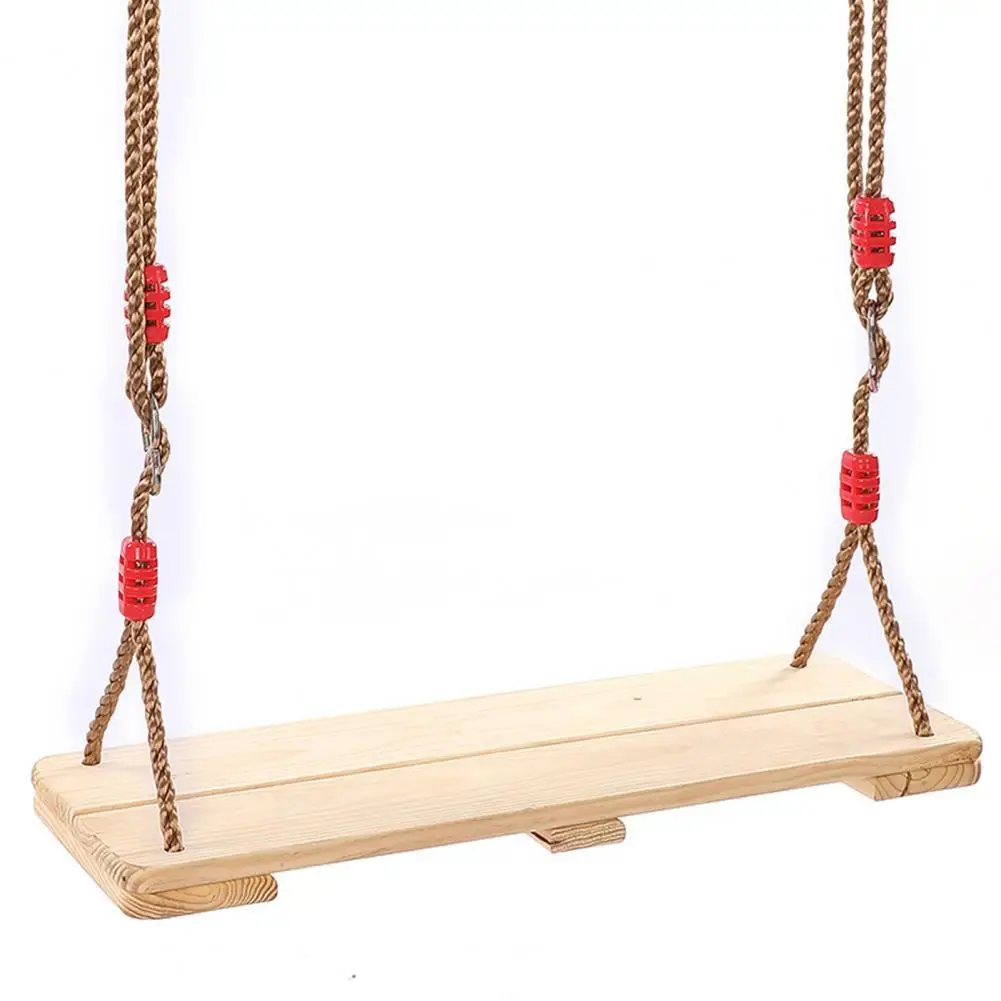 

Сверхмощное детское кресло-качели с веревкой, регулируемая высота, для помещений и улицы, деревянная плоская подвесная Классическая игрова...