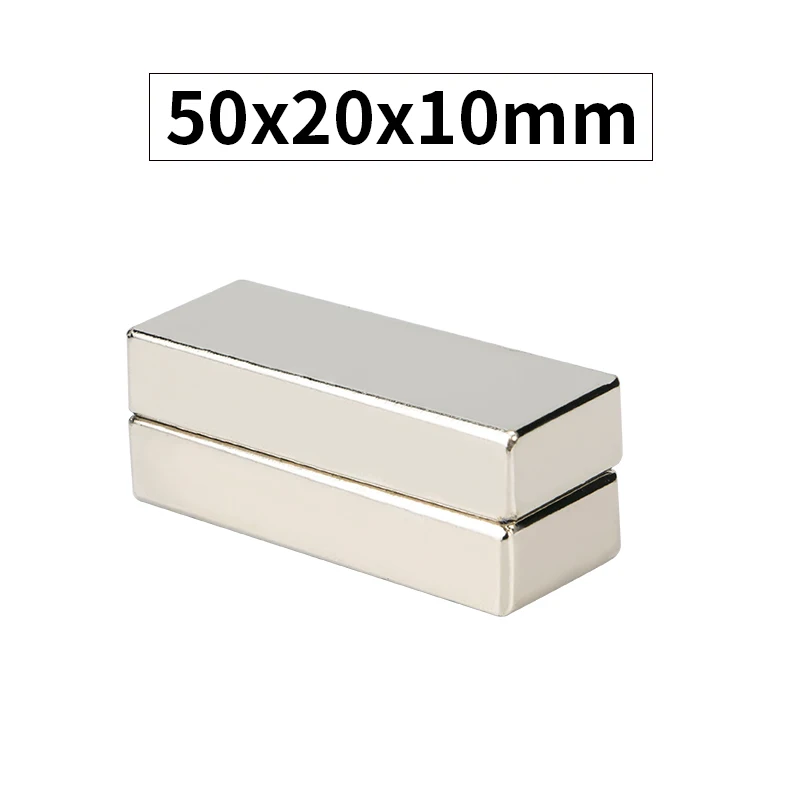 RKZCT 1 шт. практичный неодимовый магнит Cuboid 50x20x10 мм прямоугольный блок NdFeB