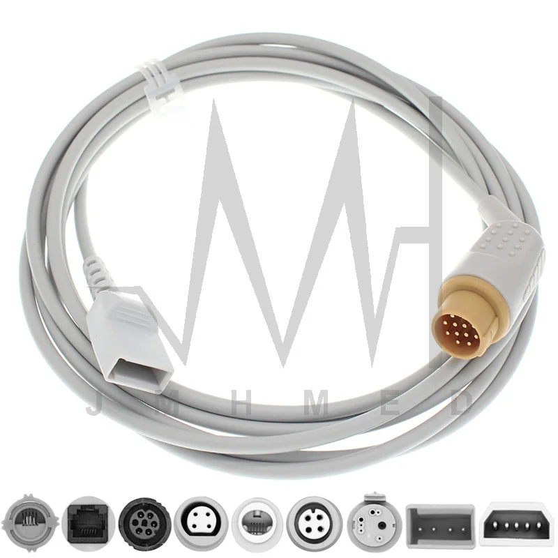 

Compatible with 12pin Kontron Monitor IBP Cable and Argon Philips BD Edward Medex Abbott Smith PVB Utah Pressure Transducers