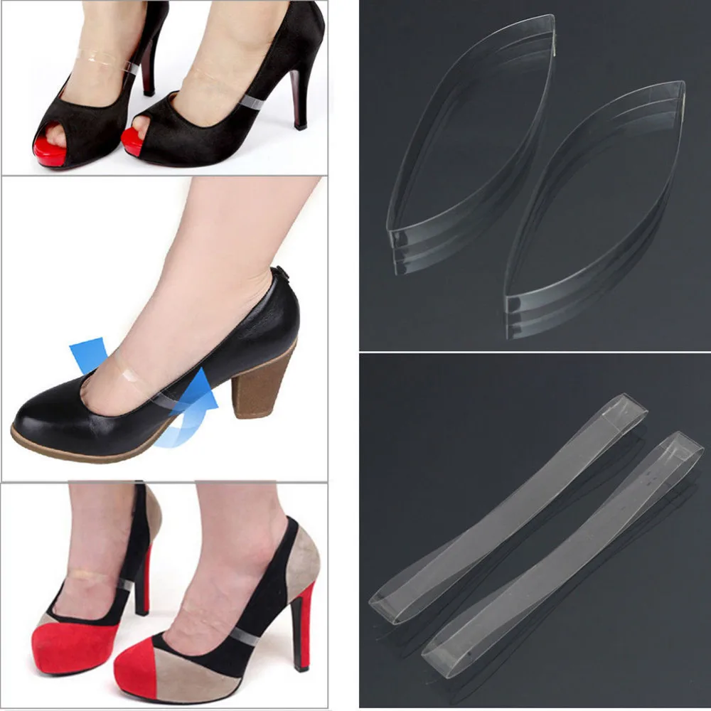 

6Pair=12PCS Transparent Invisible Elastic Silicone Shoelaces For High Heel Shoes Clear Shoelace Straps