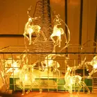 СВЕТОДИОДНАЯ Гирлянда в виде оленя Sika, украшение в виде рождественской елки в форме лося, украшение для дома на новый год