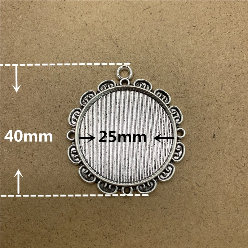 Настройки кабошона из сплава 2 шт. 25 мм стеклянный кабошон металлическая основа