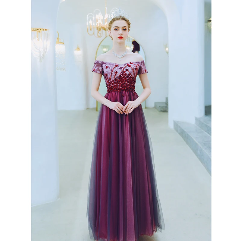 SSYfashion Новый вырез лодочкой с открытыми плечами на шнуровке до пола Длина длинные