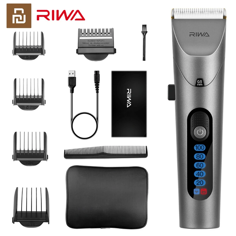 Машинка для стрижки волос Xiaomi RIWA профессиональный электрический триммер с LED